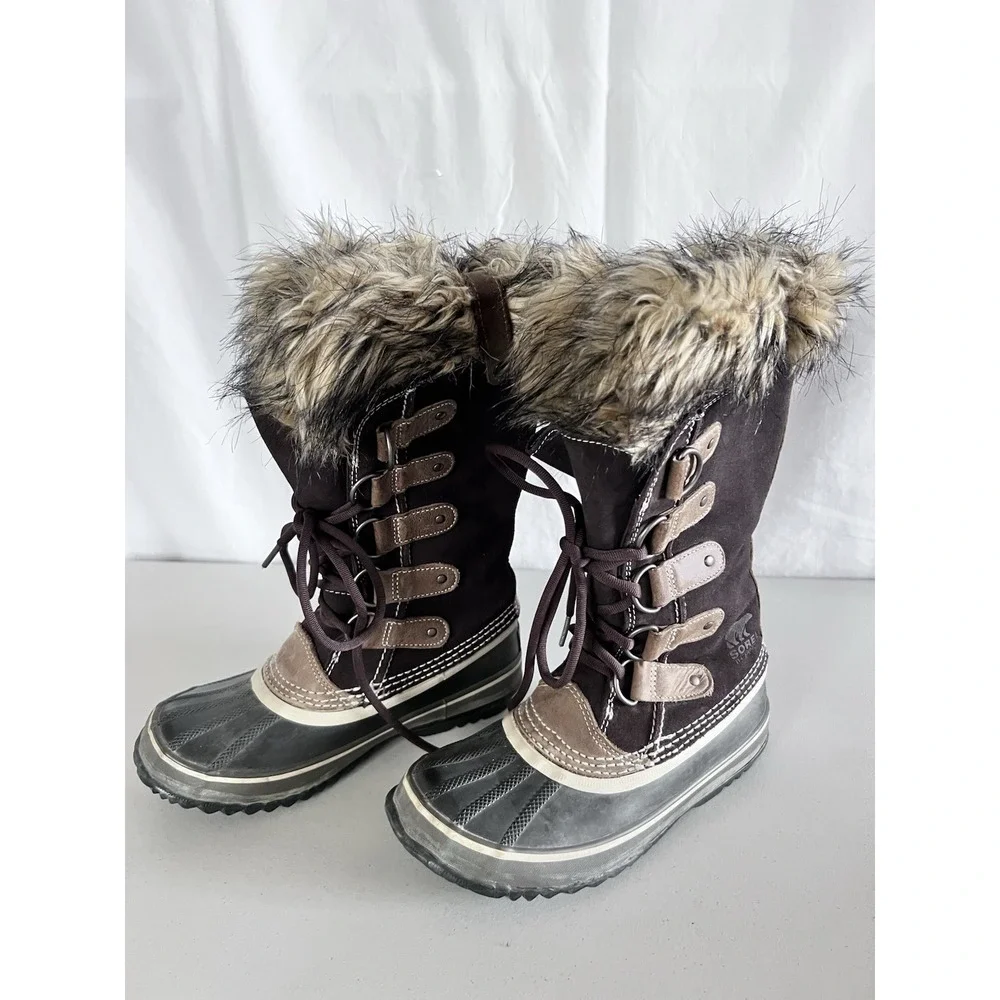 Sorel Boots Womens‎ Sz 6 Brown Joan of Arctic Waterproof Winter Snow